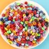 10mm 50 bolsas partículas de hoja estilo coreano cara sonriente expresión cuentas redondas planas diy cuentas de plástico al por mayor