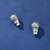 Plata Pura S999 Retro Antiguo Loto Tres Vías Cabeza de Buda DIY Pulsera Wenwan Pulsera de Bodhi Accesorios de Plata Material