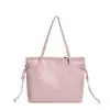 Bolsa Tote Casual para o Trabalho 2026 Retrô Cor Sólida Nova Moda Tendência Simples de Ombro para Usar sob o Braço para Mulheres
