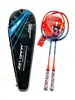 Raquetas de Bádminton para Adultos y Niños, Raquetas de Bádminton Profesionales de Carbono para Estudiantes de Primaria, Set Deportivo para Exteriores y Fitness