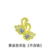 Elegante y lindo collar con colgante de cisne blanco, cadena de clavícula, nuevo y elegante colgante de circonita con incrustaciones de diamantes y danza del cisne doble.