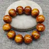 Venta al por mayor de fábrica pulsera de seda dorada sauce marino pulsera de cuentas para hombre coral negro sauce de sangre 108 Wenwan segunda generación sauce marino pareja