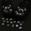 Lazo de gatito, estrella de cinco puntas, bonita decoración para zapatos, hebilla decorativa a cuadros retro, hebilla tridimensional de dibujos animados para zuecos, DIY