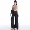 Young Tangerine# Jeans Delgados Holgados de Pierna Ancha para Mujer, Pantalones Casuales Colgados Adelgazantes Holgados para Combinar con Todo