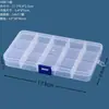 Caixa Plástica Transparente Removível à Prova de Poeira com Tampa, Caixa de Armazenamento para Mesa de Nail Art, Figura, Equipamento de Pesca, Caixa de Armazenamento para Joias com Tampa