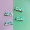 Letras Inglesas Yyds Lucky Sweet Funda para Teléfono Móvil Pasador Cuerda para el Cabello Pegamento de Crema Material DIY Accesorios Decorativos de Resina
