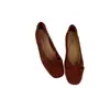Sapatos Mary Jane com Laço para Mulheres 2026 Primavera Novos Planos Quadrados Rasos Casuais Versáteis Slip-On