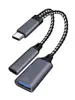 Cabo de Dados Adaptador OTG Duplo para Apple Conector Fêmea para Carregamento e Leitura Simultânea de Pen Drives USB
