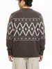 Suéter de Mezcla de Lana Tejido con Color Fair Isle, Nuevo Otoño/Invierno 2026, para Hombre, Holgado, Cálido, Tejido