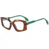 Novos Óculos Quadrados da Moda Transfronteiriços Estilo Europeu e Americano Versáteis Lentes Transparentes Aparência Natural Óculos para Emagrecer o Rosto para Miopia