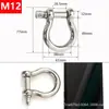 Grillete en D de Acero Inoxidable 304 Grillete en Forma de Arco Hebilla de Elevación Marina Anillo de Conexión para Cable de Acero M4-M38