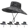 Sombrero de Pesca Verano Exterior Ala Grande Sombrero para el Sol 15cm Plegable Camuflaje Sombrero de Pescador Montañismo Viaje Sombrero de Ala Grande