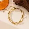 Europa y Estados Unidos tendencia transfronteriza ins cadena cubana collar oro 18k no se decolora cadena de personalidad de moda joyería de alta gama