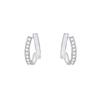 Fangxing Corea del Sur Dongdaemun nuevos aretes de botón de epoxi blanco de moda aretes de doble capa para mujer estilo frío de verano aretes de alta calidad