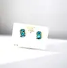 Pendientes Cuadrados Incrustados con Diamantes de Nuevo Estilo, Elegantes, Sencillos, Personalizados, Pendientes de Moda, Lujo Ligero, Pendientes de Alta Gama para Mujer al por Mayor