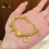 Tienda de Oro Mismo Estilo Pulsera de Oso Estrella y Luna Pulsera Multielemento de Moda Exquisita Pulsera de Gama Alta Pulsera de Campana Cruzada