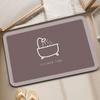 Alfombra Moderna Simple Resistente a la Suciedad Antideslizante para Puerta de Baño Hogar Baño Absorbente de Agua Secado Rápido Diatomeas Esterilla para Pies para Cabello