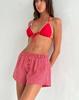 Shorts Casuais Verão Europeu e Americano Soltos, Cintura Elástica, Justos, Sexy, Estilo Dopamina Girly para Mulheres