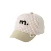 Gorra de Béisbol Infantil con Bloques de Color, Estilo Coreano, Elegante Gorra con Visera de Media Malla y Estampado de Houndstooth, Gorra de Sol de Moda para Bebé de Verano, Transfronterizo