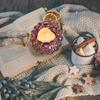 Molde vertical de cristal epóxi para velas de aromaterapia, tigela de armazenamento com relevo de bolinhas e corte de diamante, molde de silicone