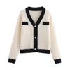 Nuevo Traje de Falda de Cintura Alta de Moda Casual para Mujer de Primavera y Otoño Transfronterizo, Chaqueta de Punto Estilo Francés