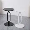 Mesa lateral para sofá para sala de estar, mesa de café pequeña simple y moderna, mesa de esquina, mesita de noche para apartamento pequeño, mesa, mesa redonda pequeña para balcón