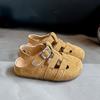 Sandalias para Niños Punta Bebé Verano 2025 Nuevas Sandalias Birkenstocks para Niños Niña Elegantes Vintage Zapatos Romanos