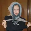 Bufanda Triangular de Punto Rayada Mezcla de Lana Casera 30 para Mujer en Otoño e Invierno Estilo Coreano Neutro Protección para el Cuello Bufanda Pequeña de Lana
