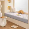 Almofada de Baia de Tecido Almofada de Peitoril de Janela Almofada de Assento de Varanda Espessada Antiderrapante Lavável Tapete Tatami de Quarto Uso Doméstico