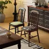 Silla de comedor de ratán francés de diseño americano, estilo de casa de campo simple y romántico, popular silla de madera Diana sin cojín blando