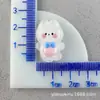 Accesorios Decorativos de Conejo de Resina, Osito Pequeño Adornos de Pegamento de Crema para Manualidades, Decoraciones para Fundas de Teléfono, Zuecos, Parches para Zapatos de Niños