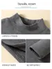 Camiseta Base de Cuello Medio Alto Premium K2712 para Mujer, Otoño e Invierno, Hecha de Lana de Oveja y Tencel Lyocell, Top Camiseta de Manga Larga