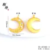 Pendente de Lua e Estrela Banhado a Ouro Antigo com Cravação de Diamantes de Alta Retenção de Cor Acessórios de Joias para Pulseira Colar DIY para Mulheres Atacado