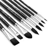 Set de 8 Piezas Best-Seller Transfronterizo Titian de Pinceles para Acuarela y Acrílico de Imitación Pelo de Ardilla