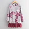 Ropa exterior de estilo étnico retro, delantal resistente al agua de manga larga, bata de cobertura total para uso en la cocina, uniforme de trabajo para mujer para catering y servicio de alimentos