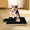 Tabla de Rascar de Madera para Perros con Papel de Lija Extraíble Rascador de Uñas para Perros Dispensador de Comida Deslizable Tabla de Juego para Perros para Afilar Garras