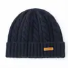 Chapéu de Tricô 100% Caxemira Pura Outono e Inverno Novo Casual Flor Torcida Estilo Coreano Proteção para Orelhas Chapéu de Tricô