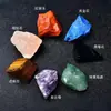 Artículos en stock piedra en bruto de cristal natural piedra en bruto de cristal de siete colores piedra para difusor de aromaterapia piedra en bruto de cristal de partícula grande adorno decorativo