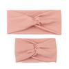 Diadema de Color Sólido con Rayas Cruzadas para Padres e Hijos de Verano Europea y Americana, Diadema Nudosa Accesorio para el Cabello Set de Dos Piezas para Niñas, Pinza para el Cabello de Verano