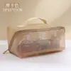 Bolsa de malla para maquillaje de gran capacidad personalizable con logo, neceser transparente minimalista, organizador de cosméticos, bolsa de aseo de viaje