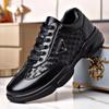 Sapatos Masculinos 2026 Primavera Novo Estilo Coreano Business Sapatos de Couro Preto Bico Redondo Solado Macio Respirável Cadarço Sapatos Masculinos Atacado Transfronteiriço