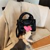 Nueva Mini Bolso Cruzado Pequeño Estilo Coreano Guapo Tela Brillante para Niños Portátil a Mano Labial Llave Bolso Cruzado para Motocicleta Bolso de Mujer