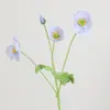 Flores artificiais de papoula, flores de papoula aveludadas, flores de seda para casamento, materiais de decoração para casamento, plantas verdes artificiais para decoração de casa