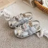 Encaje Estilo Ballet Hada Niña 2026 Verano Nuevas Sandalias Estilo Mori Moda Antideslizantes Moño Zapatos de Princesa Modernos