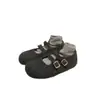 Zapatos Mary Jane Peludos de Doble Hebilla para Mujer, Nuevo Estilo Otoño/Invierno 2025, Zapatos Poco Profundos sin Cordones, Estilo de Hada, Adecuados para Faldas, Zapatos Mocasín