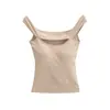 Atacado de Roupas Femininas Transfronteiriças Verão Novo Desejo Puro Sexy Com Bojo Um Ombro Slim Fit Cor Sólida Regata Camiseta Top