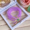 Primavera e Verão novo bracelete de vidro de estudante de três círculos feminino fofo doce estilo fada bracelete de miçangas papelaria bracelete