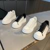 Zapatos para hombre, verano 2024, nuevo estilo, malla transpirable, zapatos de tabla elevada, suela gruesa, cordones, caña baja, moda, explosión, zapatos blancos pequeños, de moda.