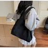 Bolsa de mano tipo tote con bordado de letras estilo coreano para mujer, nuevo bolso de mano ligero de nailon de gran capacidad, bolsa cruzada y de hombro casual