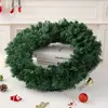 1 pieza-Corona de Navidad de Moda Lujo Aguja de Pino Vegetación Artificial Decoración Colgante para Puerta Principal Regalo